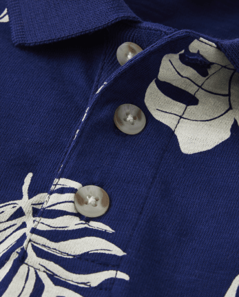 Boys Palm Leaf Polo - Little Essentials