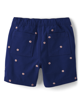 Short à enfiler de baseball Schiffli pour garçons - Champ de baseball