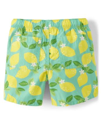Boys Lemon Pull On Shorts - Little Classics