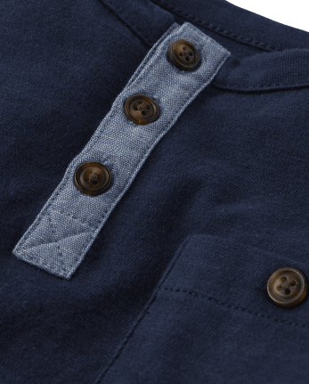 Boys Henley Top - Little Essentials