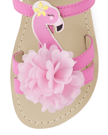 Girls Flamingo Sandals - Seaside Palms