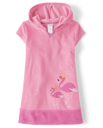 Cache-maillot flamant rose pour filles - Splish-Splash