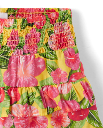 Girls Floral Ruffle 2-Piece Outfit Set - Little Essentials