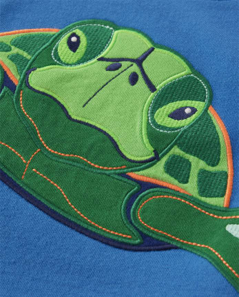 Boys Embroidered Turtle Top - Little Essentials