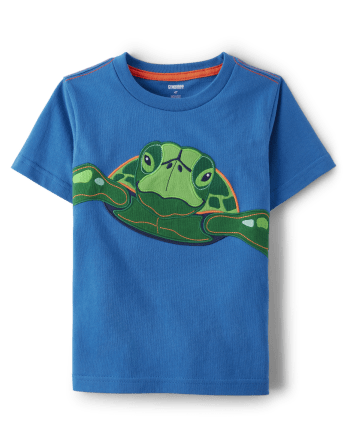 Boys Embroidered Turtle Top - Little Essentials