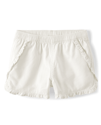 Girls Ruffle Pull On Shorts - Little Essentials