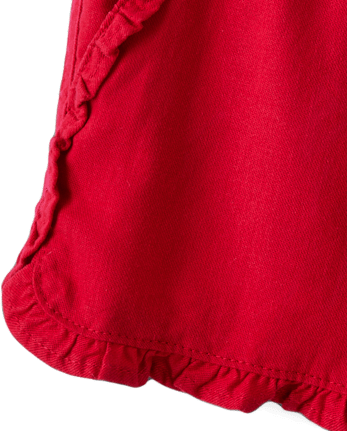 Girls Ruffle Pull On Shorts - Little Essentials