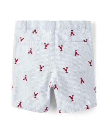 Boys Schiffli Lobster Chino Shorts - Little Essentials