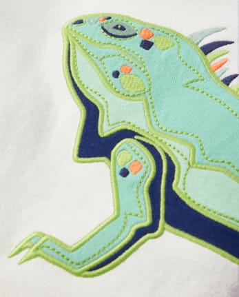 Boys Embroidered Iguana Top - Little Classics