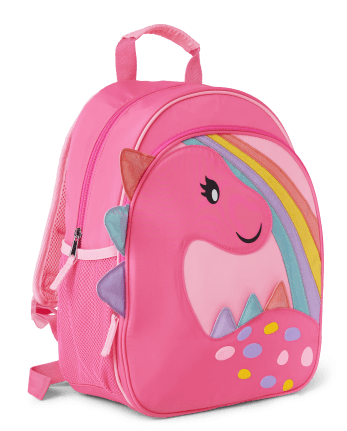 Girls Glitter Dino Backpack - Uniform
