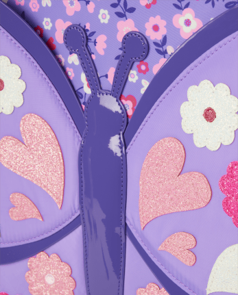 Girls Glitter Butterfly Backpack - Uniform