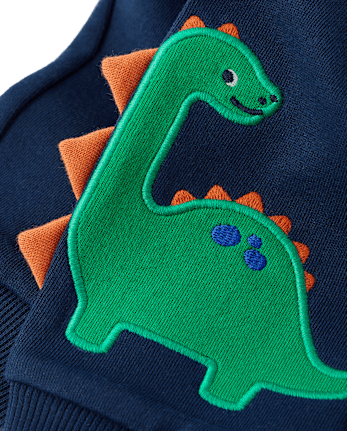 Pantalones jogger de polar con dinosaurio bordado para niños - Classroom Cutie