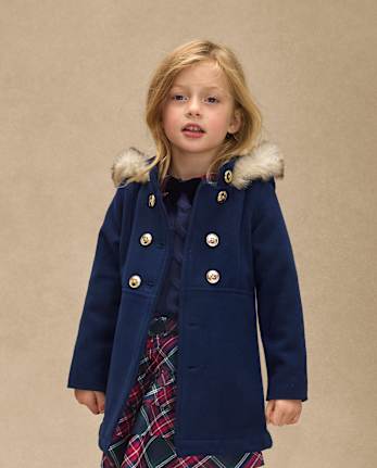 Girls Dress Coat - Royal Christmas