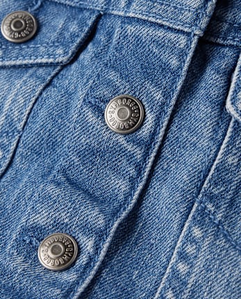 Niña Jeans Volantes / Chaleco Cropped Mezclilla - Country Charm