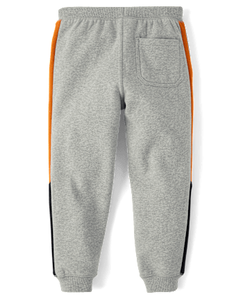 Pantalones jogger de polar con bloques de color para niños - Halloween