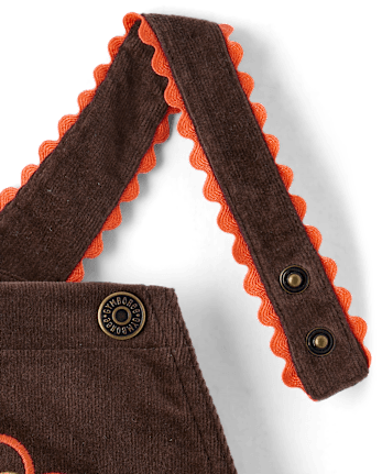 Girls Embroidered Turkey Ruffle Skirtall - Autumn Adventures