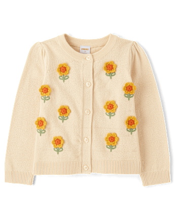Cárdigan Girasol Bordado Niña - Aventuras de Otoño
