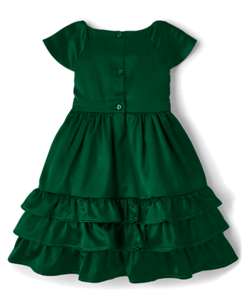 Girls Ruffle Bow Fit And Flare Dress - All Dressed Up