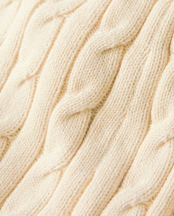 Girls Cable Knit Long Shawl Cardigan - Country Charm