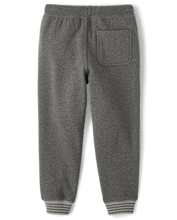 Boys Embroidered Raccoon Fleece Jogger Pants - Country Charm