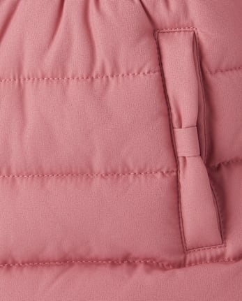 Girls Long Puffer Jacket - Little Essentials