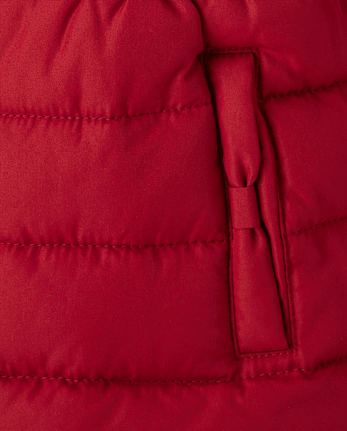 Girls Long Puffer Jacket - Little Essentials