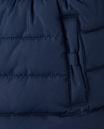 Girls Long Puffer Jacket - Little Essentials