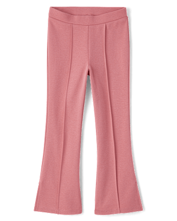 Girls Pintuck Ponte Flare Jeggings - Little Essentials