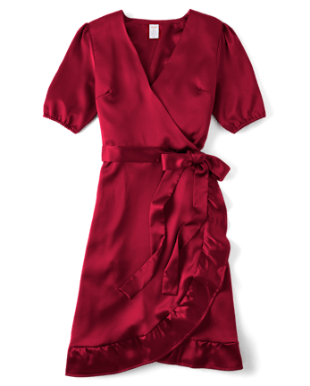 Womens Mommy And Me Ruffle Wrap Dress - All Dressed Up