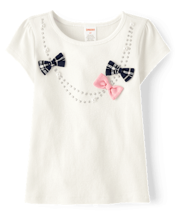 Top con collar bordado para niñas - Classroom Cutie