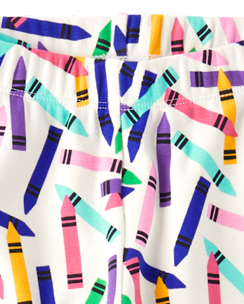Girls Crayon Leggings - Classroom Cutie