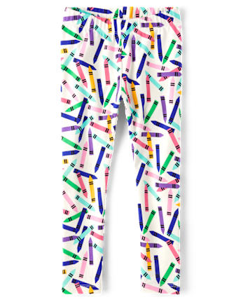 Girls Crayon Leggings - Classroom Cutie