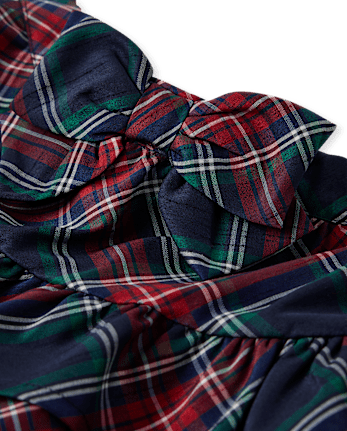 Girls Plaid Tiered Skirt - Royal Christmas