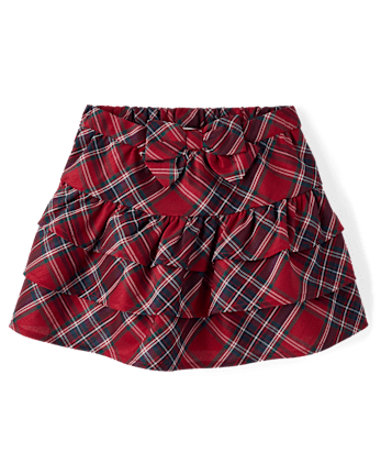 Girls Plaid Tiered Skirt - All Dressed Up