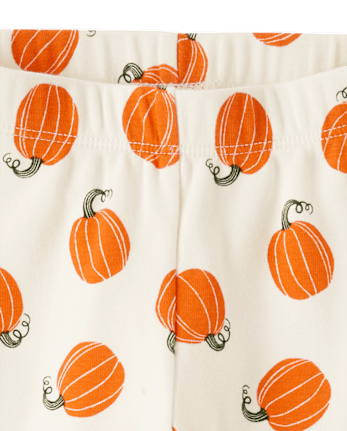 Girls Pumpkin Leggings - Autumn Adventures