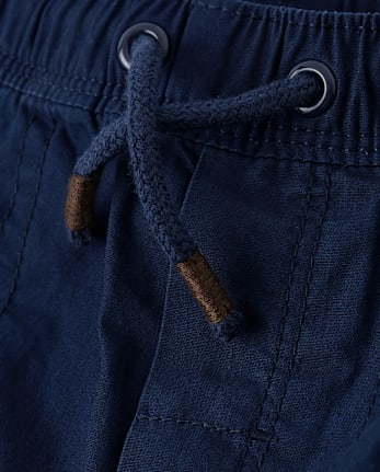 Boys Poplin Pull On Pants - Little Essentials