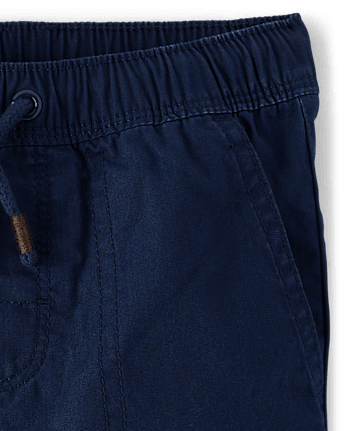 Boys Poplin Pull On Pants - Little Essentials