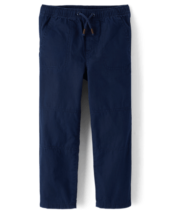 Boys Poplin Pull On Pants - Little Essentials