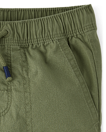 Boys Poplin Pull On Pants - Little Essentials