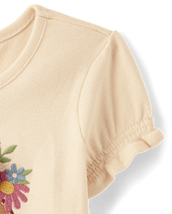 Girls Embroidered Cowgirl Boots Top - Country Charm