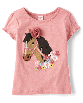 Top Niña Caballo Bordado - Country Charm