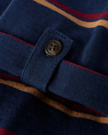 Boys Striped Henley Top - Classroom Cutie