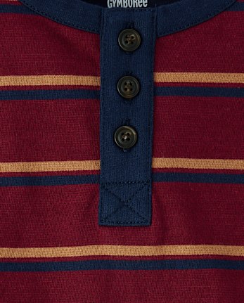 Haut rayé Henley pour garçon - Classroom Cutie