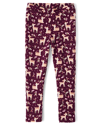 Girls Deer Ponte Jeggings - Country Charm