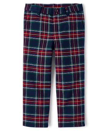 Boys Plaid Dress Pants - Royal Christmas
