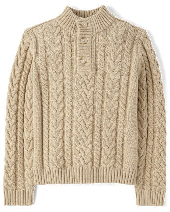 Boys Cable Knit Turtleneck Sweater Little Essentials H t straw