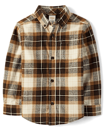 Boys Plaid Button Up Shirt - Country Charm