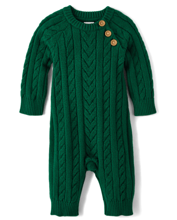 Baby Boys Cable Knit Sweater Romper - Homegrown by Gymboree