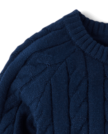 Baby Boys Cable Knit Sweater Romper