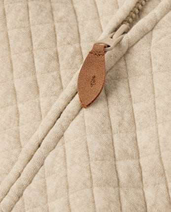 Boys Quilted Zip Up Hoodie - Little Essentials